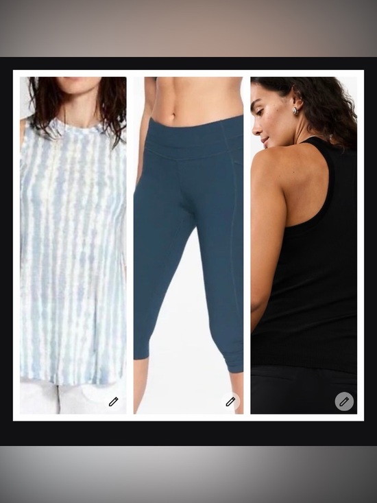 Athleta Pants - Athleta Navy Cropped Active Leggings & tank bundle